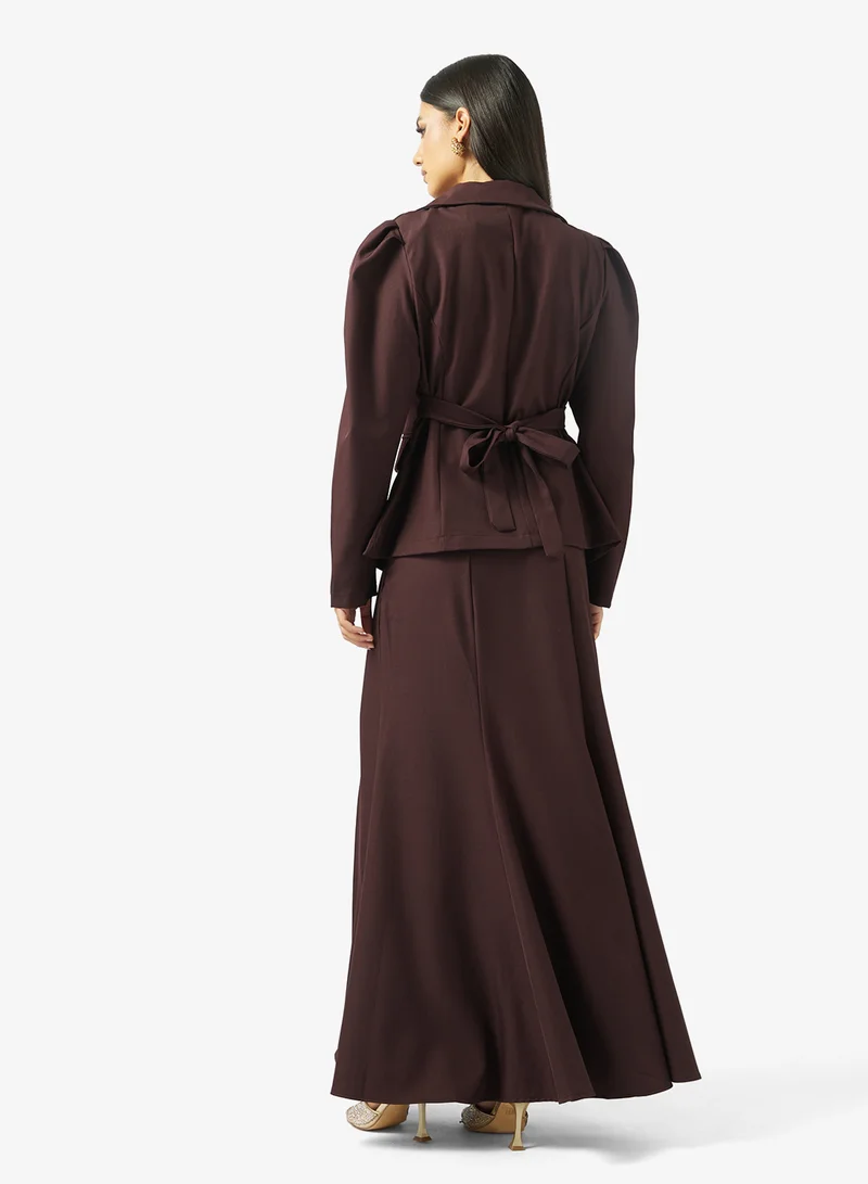 خزانة Puff Sleeve Top & Skirt Set